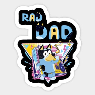 Bluey DAD - RAD DAD Sticker